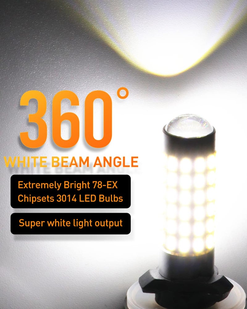 LUYED 880 LED Fog Lights Bulb 400% Brightness 886 890 892 893 LED Bulb with Projector for DRL or Fog Lights,Xenon White,Pack of 2 - Image 3